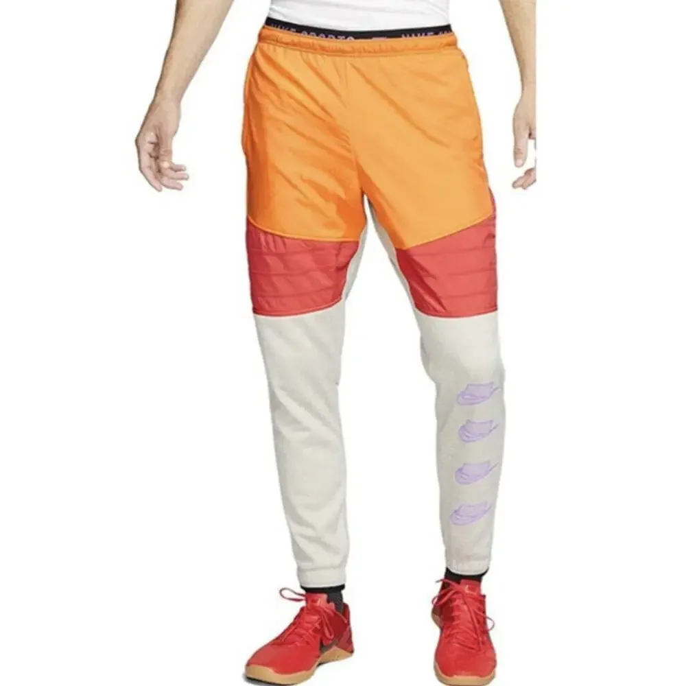 Nike‎ Therma Men's Training Pants Retro Orange Yellow Gray Colorway Size Small